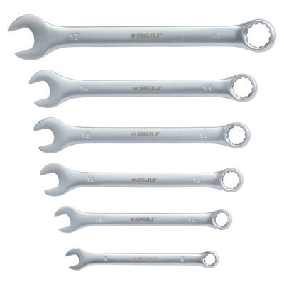 Ключ Sigma набір рожково-накидних 6шт 8-17мм CrV satine (6010101) Вінниця - фото 1
