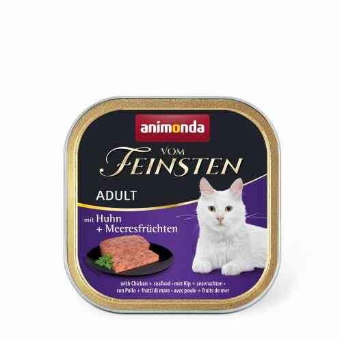 Корм влажный Vom Feinsten Adult with Chicken Seafood для кошек с курицей и морепродуктами 100 г Киев