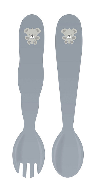 Дитячий набір столових приборів Tramontina Baby Le Petit gray, 2 предмети (6710906) Київ - фото 1