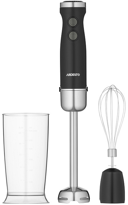 Блендер ARDESTO заглибний 600Вт, чаша-600мл, вінчик для взбивання, чорно-сріблястий Киев - изображение 1