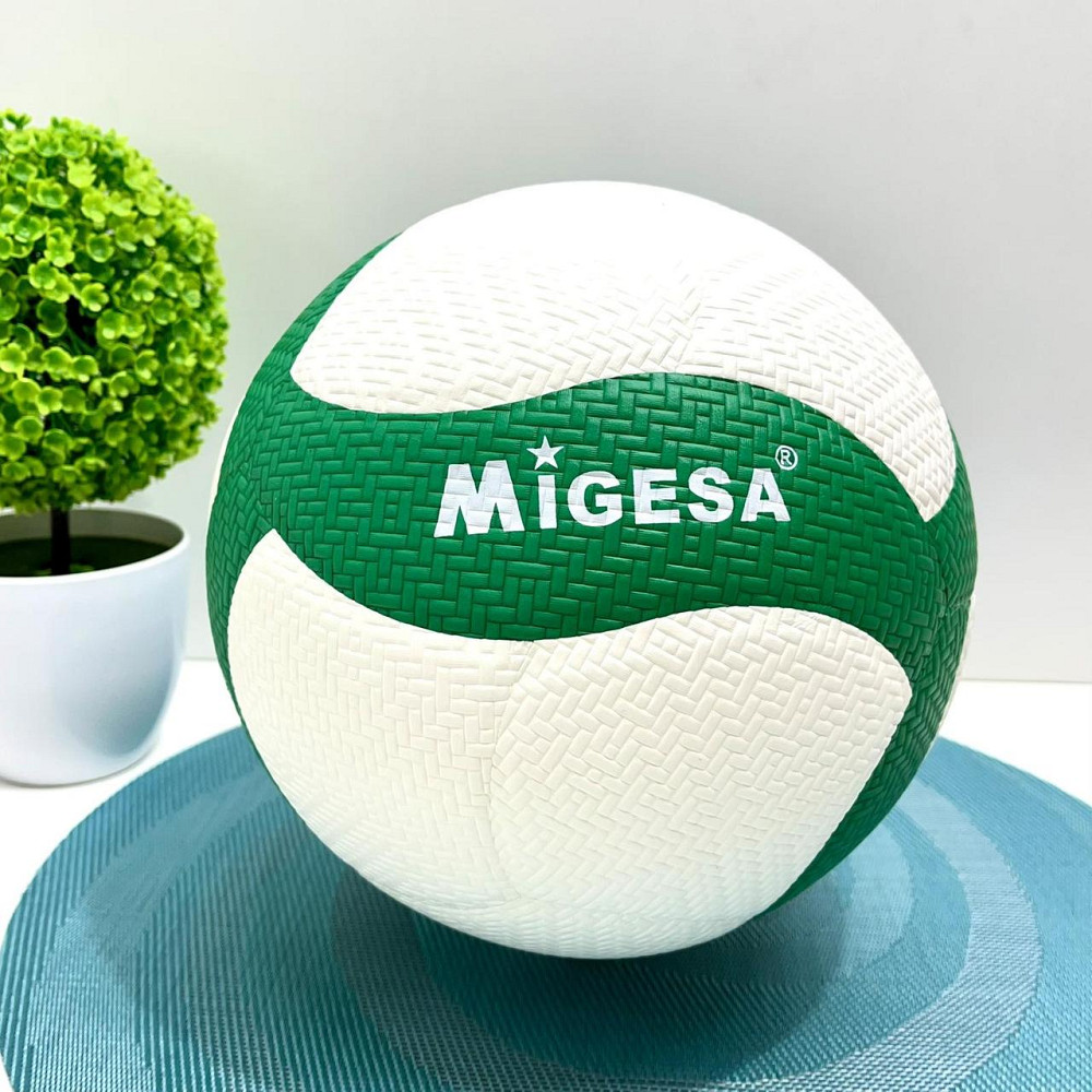 Мяч волейбольный официальный размер 260-280г Бело-зеленый (MS 4383) Чернігів - фото 1