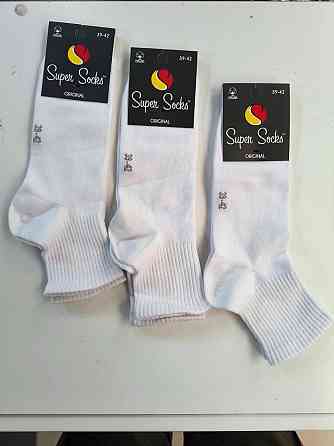 Набір чоловічих спортивних шкарпеток (6 шт.) середні за висотою білого кольору Super Socks MS6 39-42 Київ