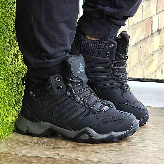 Зимові Кросівки Adidas Terrex Swift з Хутром Чорні Чоловічі Адідас Гортекс (розміри: 41,42,43,44,46) - 00-6 Дніпро