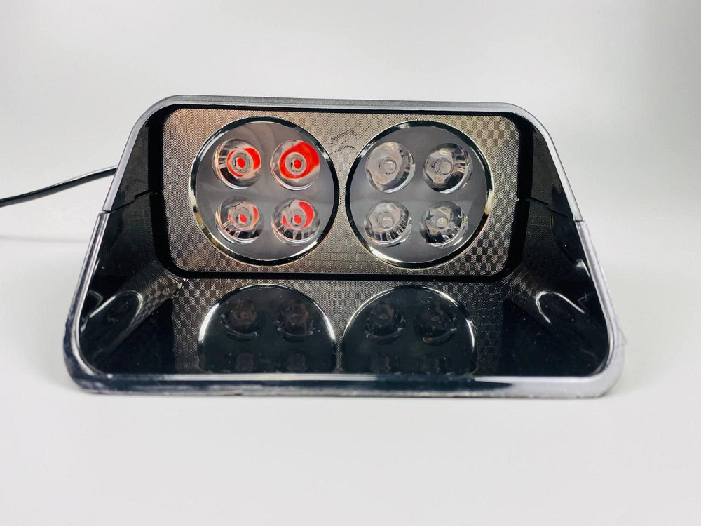 Маячок проблисковий автомобільний S8 стробоскоп мигалка 9-80V 8 led діодів синій+червоний спалах (під скло) Мукачево - фото 7