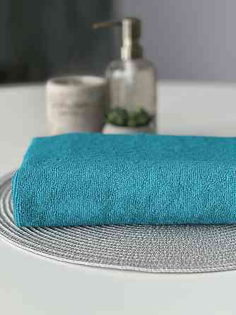 Полотенце махровое Ideal Textile 50х90 см однотонное 400 г/м2 (56860342) Бірюзовий 1 шт Черновцы