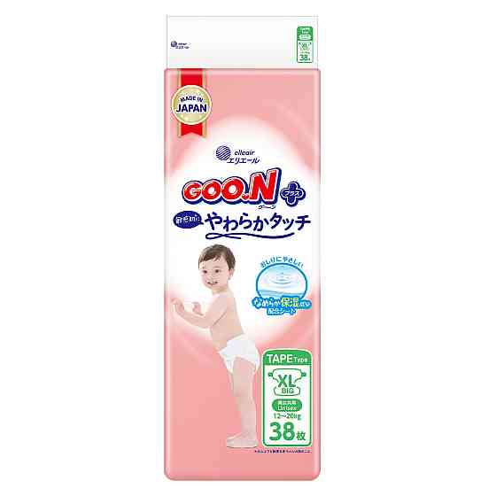 Підгузки Goo.N Plus для дітей (розмір 5(XL), 12-20 кг, 38 шт.) Днепр