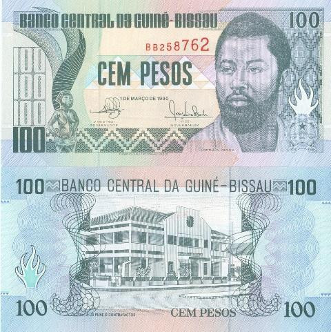 Гвинея-Биссау/Guin-Bissau 100 Pesos 1990 P11 UNC Полтава - изображение 1