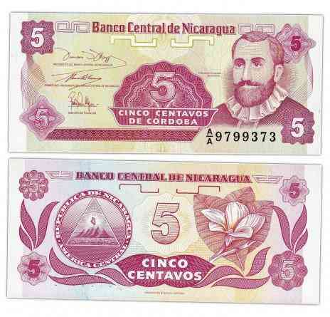 Никарагуа / Nicaragua 5 Centavos 1991 Pick 168 UNC Полтава