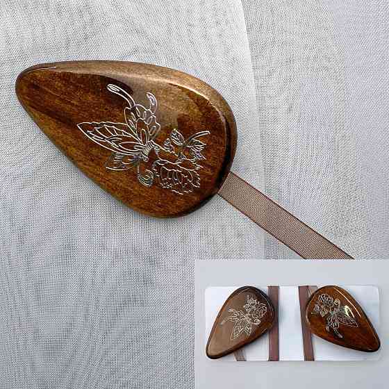 Магніти для штор і гардин Карпати набір 2 шт Коричневий з сріблястим (81-259) Київ