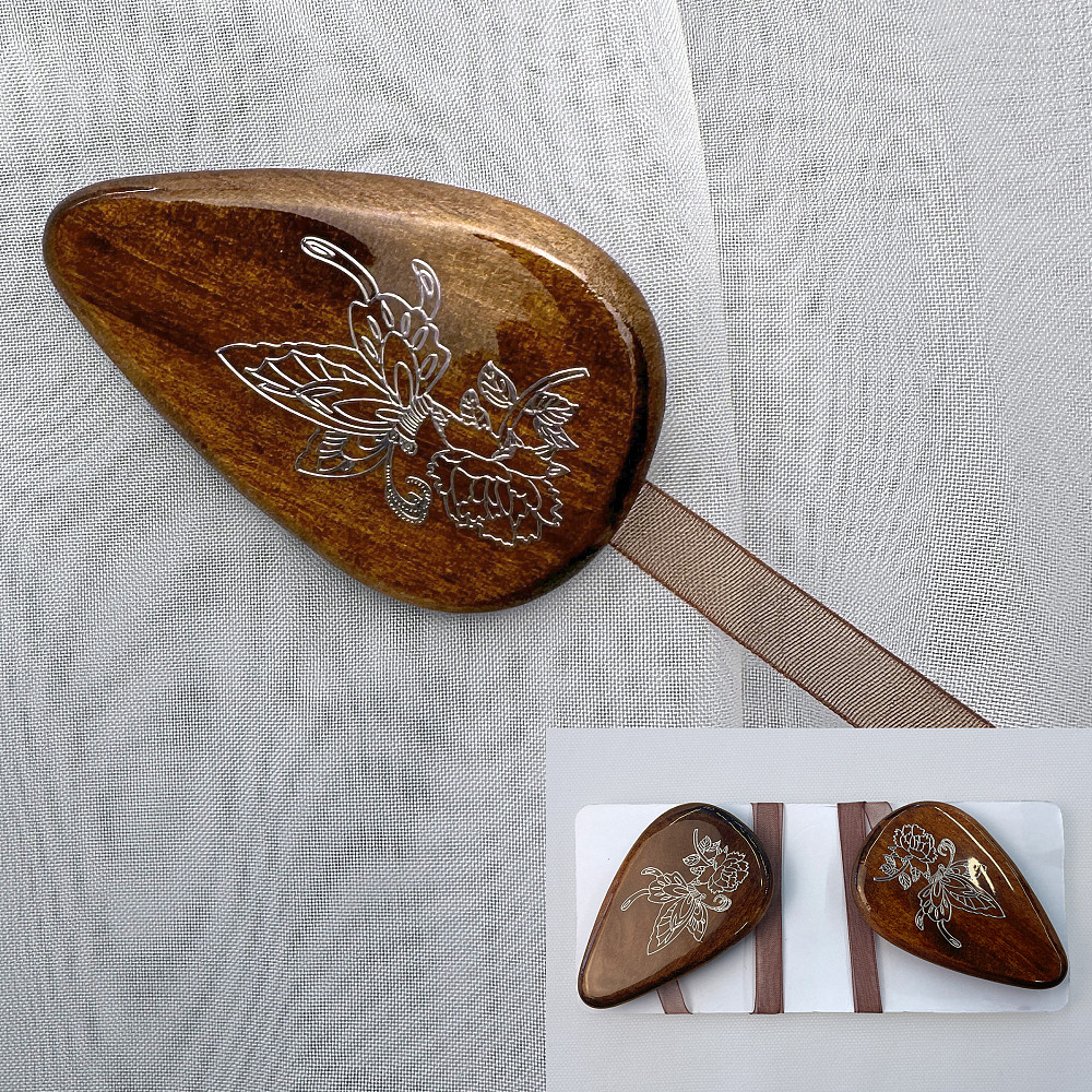 Магніти для штор і гардин Карпати набір 2 шт Коричневий з сріблястим (81-259) Київ - фото 1