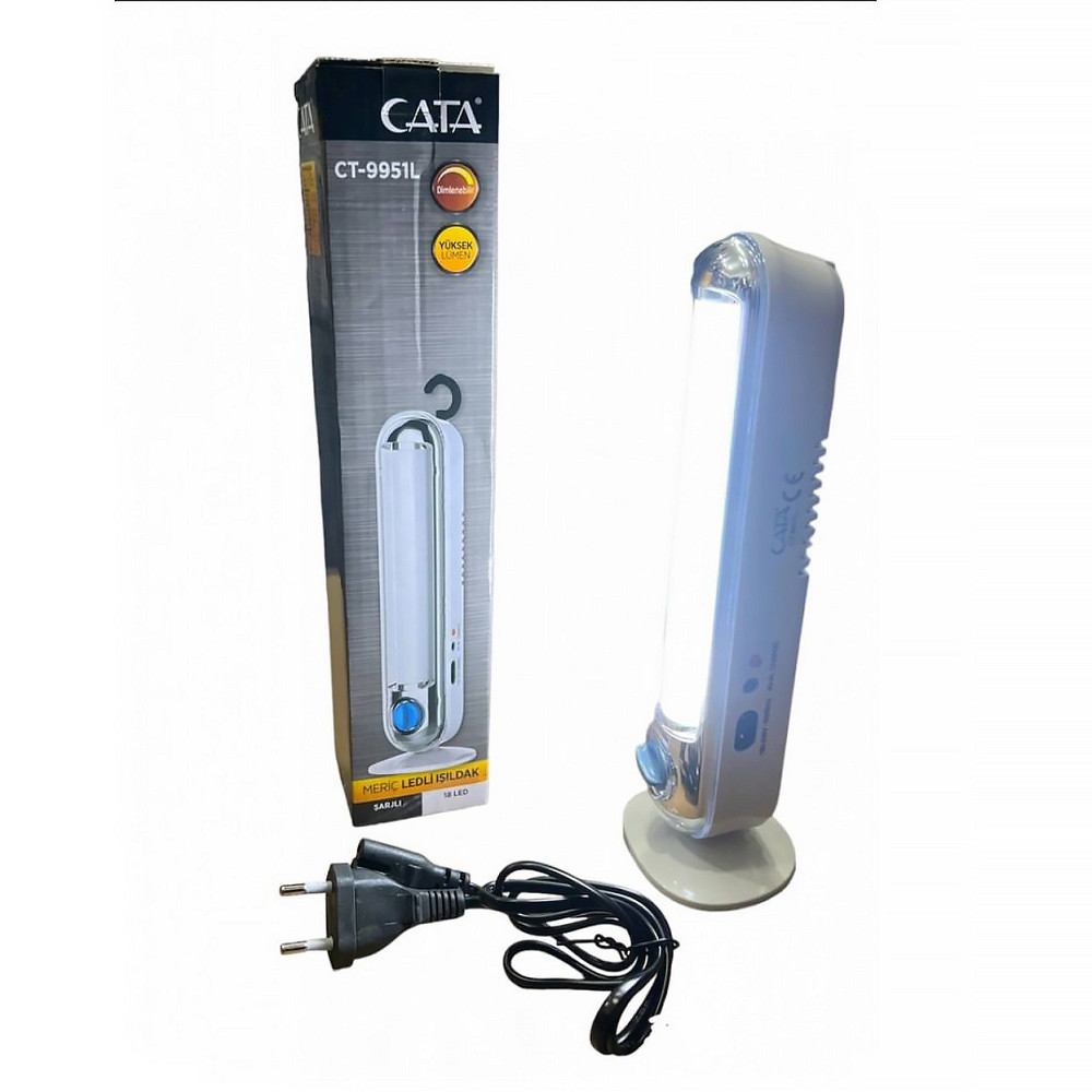 Світлодіодний акумуляторний LED ліхтар CATA CT-9951L, лампа-прожектор з гачком на підставці з димером Кам'янець-Подільський - фото 9