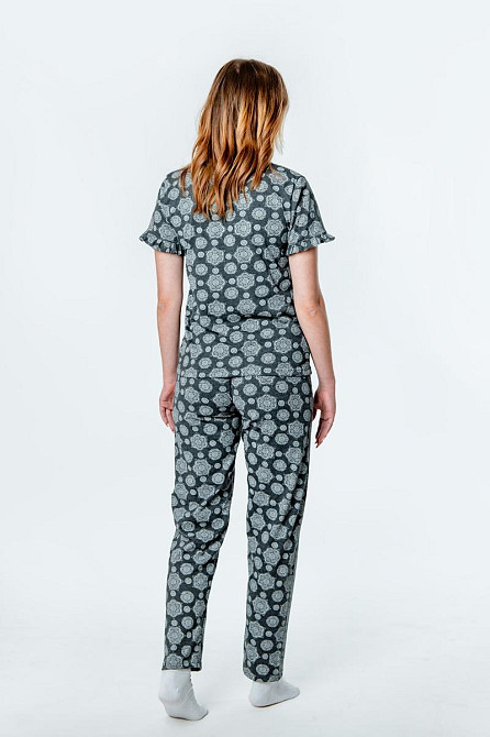 Домашний женский комплект, пижама, серый, 100%хлопок Крохатушка одяг Киев - изображение 2