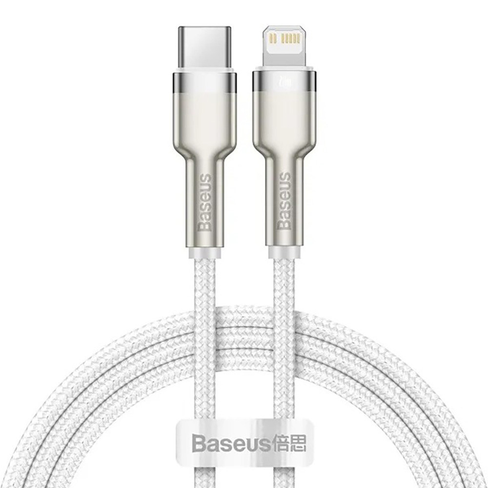 Кабель Baseus Cafule Series Metal Data Cable Type-C to iP PD 20W 1m White Одеса - фото 1