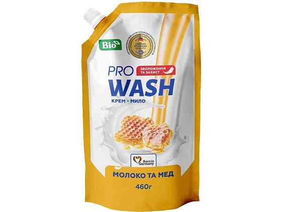 Крем-мило рідке 460мл дой-пак Молоко та мед ТМ PRO WASH   Solmir Київ