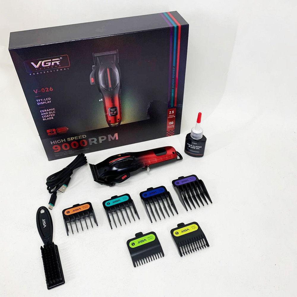 Машинка-тример для стрижки бездротова VGR, Універсальний тример для чоловіків, Тример бездротовий LQ-70 Івано-Франківськ - фото 9