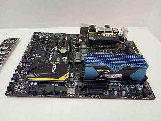 Комплект: материнська плата MSI Z77 MPOWER + i7-3770K + 32Gb DDR3 Kingston HyperX Predator (1866MГц) (товар вживаний) Луцк