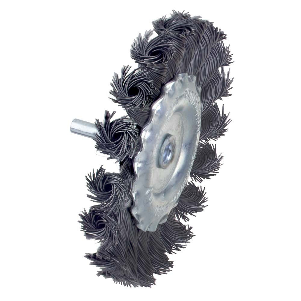 Щітка дротяна дископодібна Ø100мм хвостовик Ø6мм (стала кручена) SIGMA (9023101) Рівне - фото 6