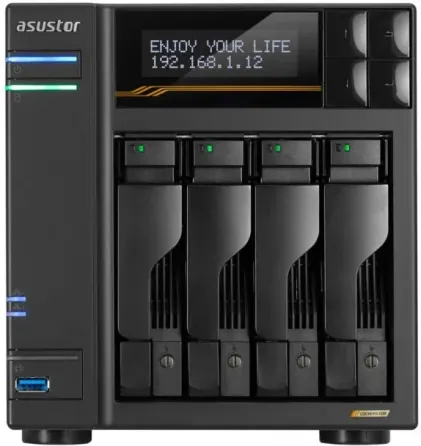Сервер Сервер Asustor LOCKERSTOR 4 Gen3 AS6804T 4-bay, AMD Ryzen V3C14 Cztery rdzenie 2.3GHz, 16G ECC DDR5, 4x M.2 PCIe (NVMe), 2x Киев