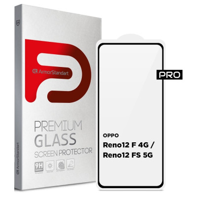 Скло захисне Armorstandart Pro OPPO Reno12 F 4G / Reno12 FS 5G Black (ARM81826) Вінниця - фото 1