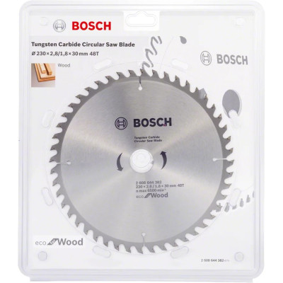 Диск пильний Bosch пиляльний Eco for Wood 230x30-48T (2.608.644.382) Вінниця - фото 2