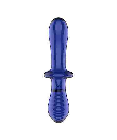 Фаллоимитатор двойной из стекла Satisfyer Double Crystal, синий Sex Aura Киев