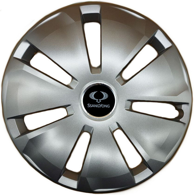Автомобильные модельные колпаки R16 SsangYong 433 4шт, SJS, серебристые Киев - изображение 1