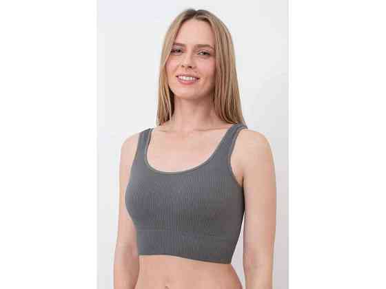 Топ сірий жін. з мікрофібри TOP RIB poppy seed р.L-XL ТМ GIULIA Київ