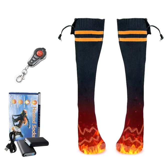 Носки KC-S0029 с подогревом и блоком питания 4000mAh на дистанционном управлении (Серые) Винница - изображение 2