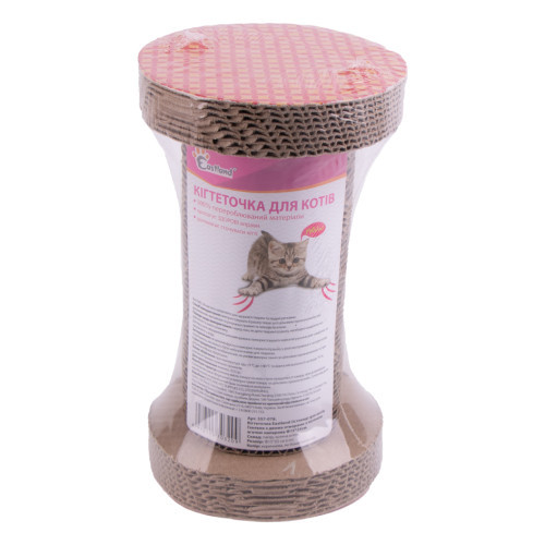 Царапка Eastland для кошек Гантеля с двумя отверстиями с кошачьей мятой бумажная Φ 15х25 см Киев - изображение 2