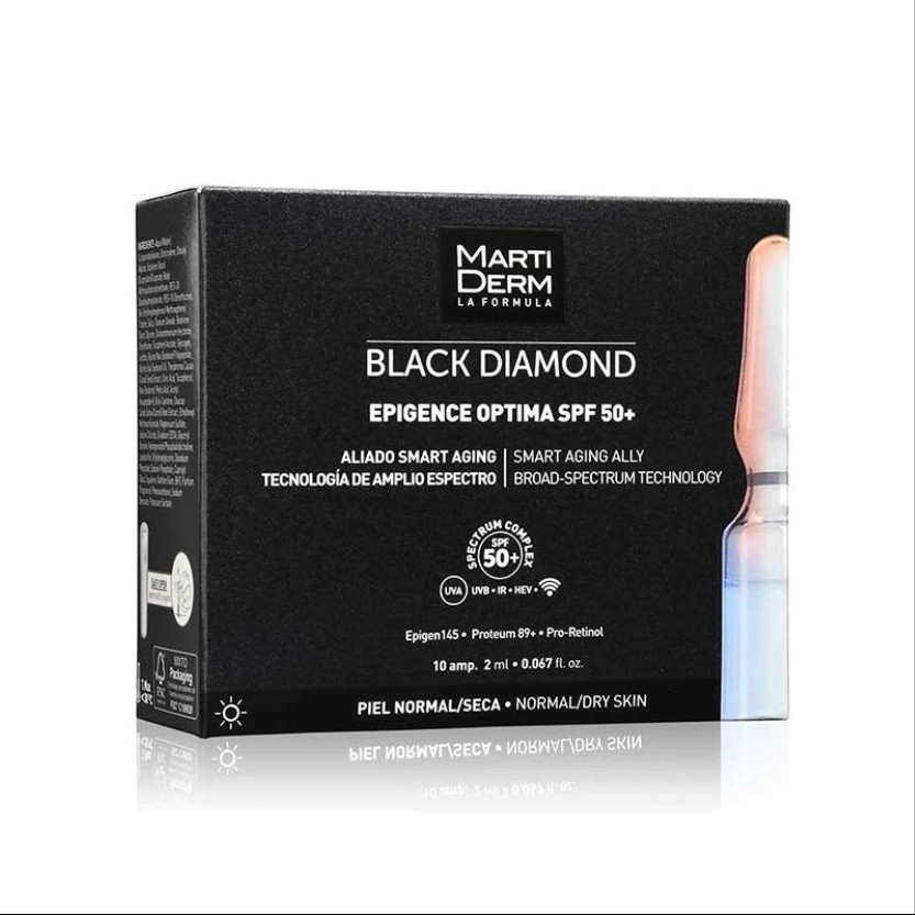 Мартідерм Сонцезахисні ампули для обличчя MartiDerm Black Diamond Epigence Optima SPF 50+ 10 ампул по 2 мл Дніпро - фото 1