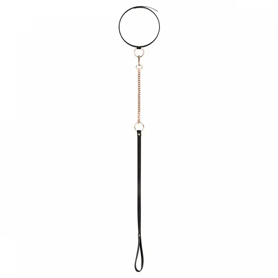 Нашийник з повідцем Rosy Gold - Collar with Leash - Black Львів - фото 4