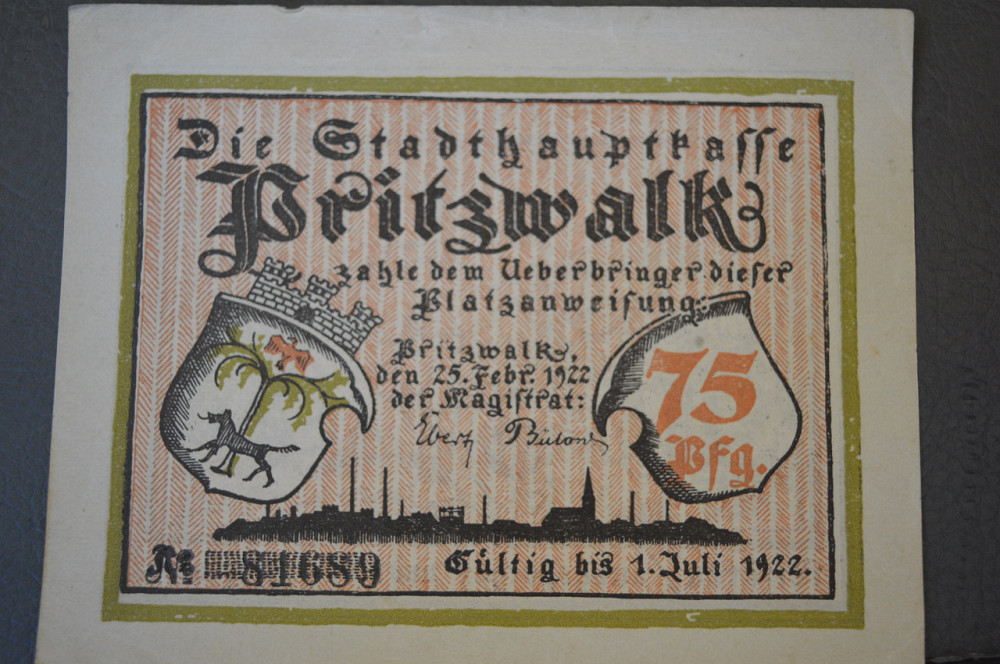 Німеччина. Нотгельд. 75 Pf ( 13 ) Полтава - фото 1