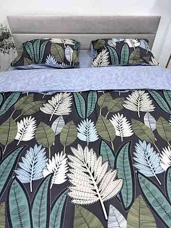 Ecotton Комплект постільної білизни Ecotton 180х215 см двоспальний 23708 Листя папороті зелений Киев