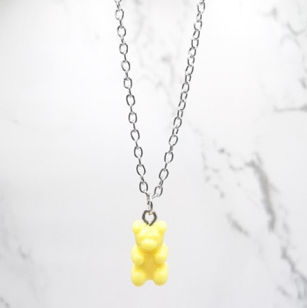 Мишко підвіска, жовтий - довжина 48см, смола, цинковий сплав Київ - фото 1