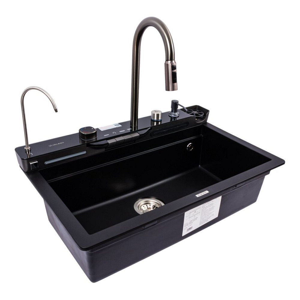 VALESO Гранітна мийка VALESO EVANORA 7546 матова Чорна Київ - фото 3