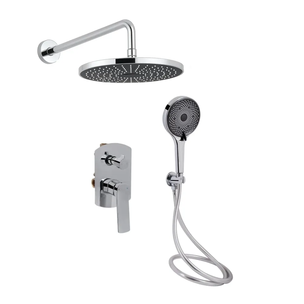 Душевая система универсальная Qtap Slavonice скрытого монтажа на два потребителя QTSLA113CRM45898 Chrome Киев - изображение 1