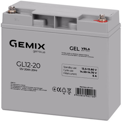 Батарея к ИБП Gemix GL 12V 20Ah (GL12-20 gel) Винница - изображение 1