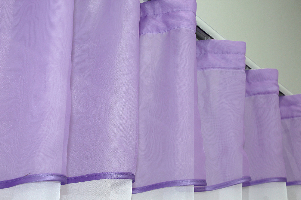 Кухонная занавеска VR-Textil № 047к сиреневый с белым 270х170 см (50-220) Киев - изображение 4