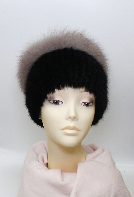 Шапка хутряна жіноча Кубанка Пенелопа Чорний Харків - фото 3