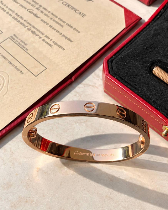 Cartier браслет Love с отверткой | Нежное розовое золото AU 750 | С цирконами или без Одесса - изображение 7