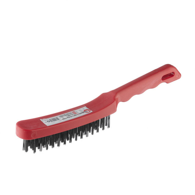 Щітка ручна, 4-рядна, пластиковий корпус, cталевий дріт INTERTOOL BT-0007 Київ - фото 1