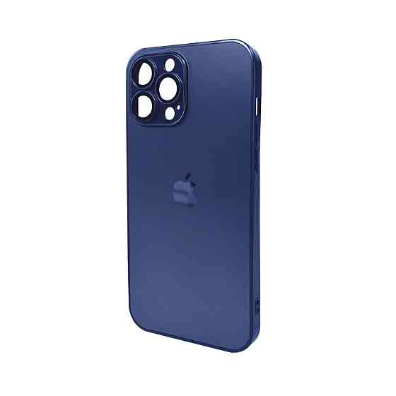 Чохол для смартфона AG Glass Matt Frame Color Logo for Apple iPhone 13 Pro Max Navy Blue Киев