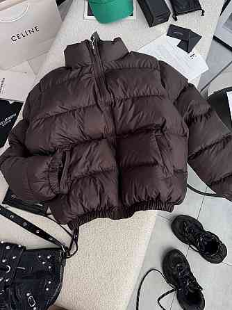 Жіноча стильна повсякденна куртка на біопуху плащівку лаке Шоколад, 46/48 Одеса
