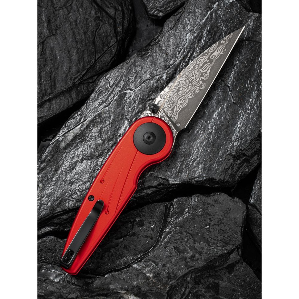 Ніж складаний туристичний Civivi Starflare, (8.4 см) Damascus / Aluminum червоний Киев - изображение 11