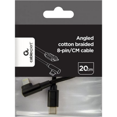 Дата кабель USB-C to Lightning 0,2m angle Cablexpert (CC-USB2-CMLML-0.2M) Вінниця - фото 3
