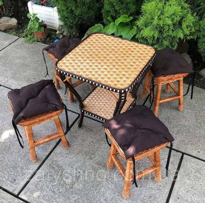 Набор мебели из лозы с табуретками Киев - изображение 3