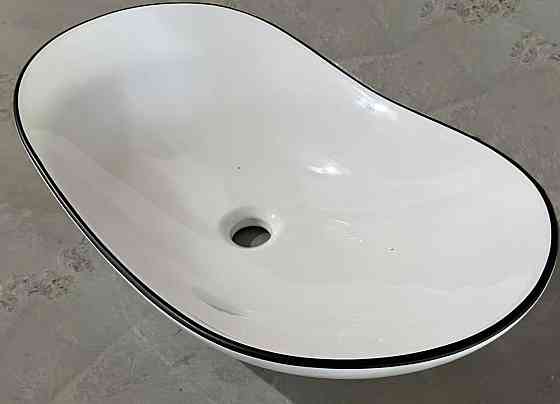 Раковина накладна Mixxus Premium WAVE-0105 EDGE BLACK 620х360х160mm   ( MP6556 ) 35467 Харьков