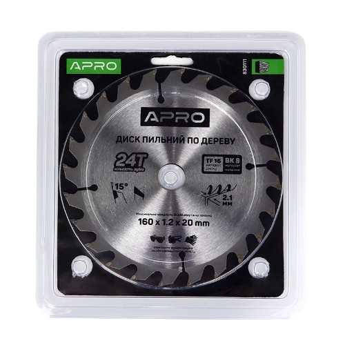 Диск пиляльний по дереву d160мм*20мм 24T New APRO Житомир - изображение 4