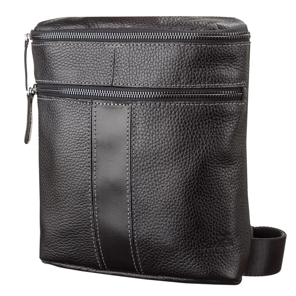 Сумка мужская кожаная Черная (SHVIGEL) Киев - изображение 12