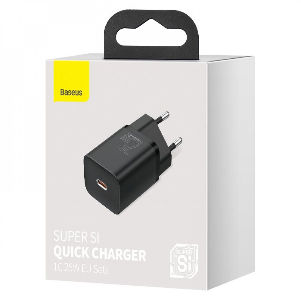 Сетевое зарядное устройство для Baseus Super Silicone PD Charger 25W Type-C черный Львов - изображение 2